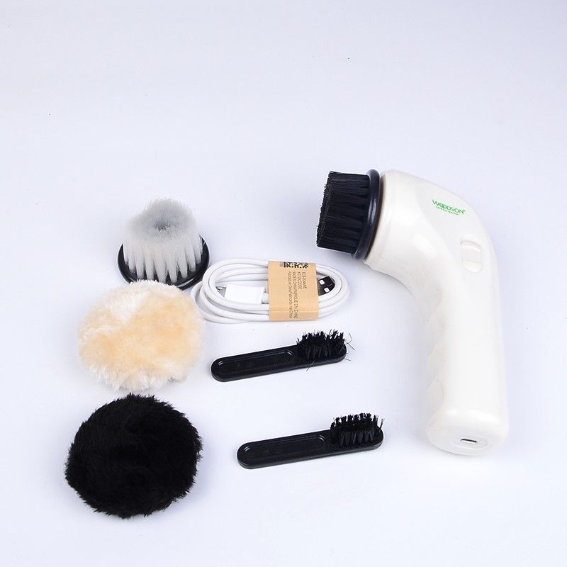 Efficient Customized Travel Leather Shoe Shine Kit With Electric Buffer portable tool