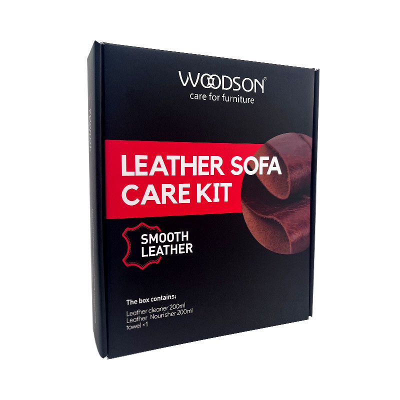 Smooth Leather Sofa Care Kit Leather Cleaner and Nourisher Premium Smooth Leather Furniture Cleaning Kit Complete Care for Smooth Leather Sofas, Chairs, and Upholstery